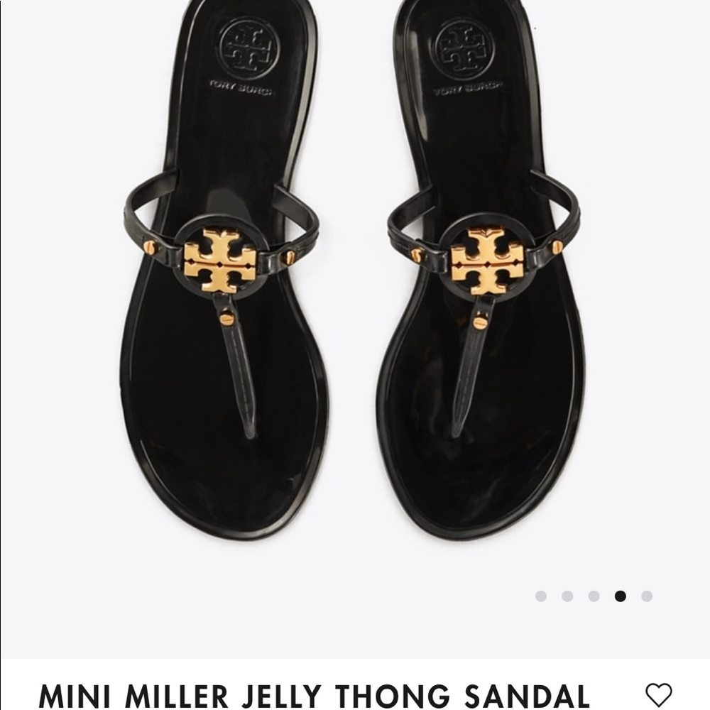 Tory Burch Black Jelly Sandals- Only worn 4x